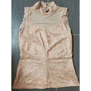 Guess Women's Sleeveless Beige Top. Size Small.